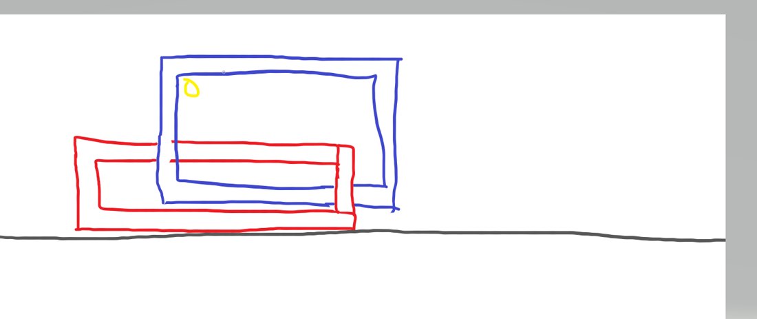 Croquis papier du niveau 4 du monde 3, des blocs emboîtés