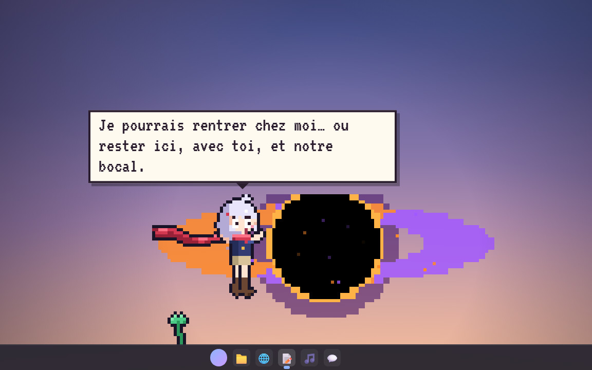 Lumi devant le trou noir : elle pourrait rentrer chez elle, ou rester